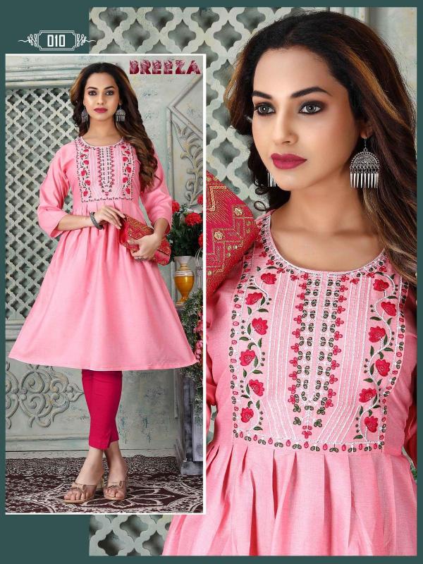 Trendy Breeza Rayon Regular Wear Fancy Kurti Collection